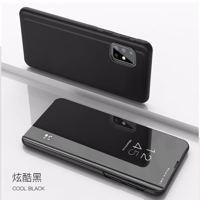 Funda con tapa de espejo inteligente para Samsung Galaxy A12 A22 A32 A52 A72 A21S A31 A41 A51 A71 S20FE S21 Plus M21 M31 M51 M52 S10 Lite Tan Jianjun unisex