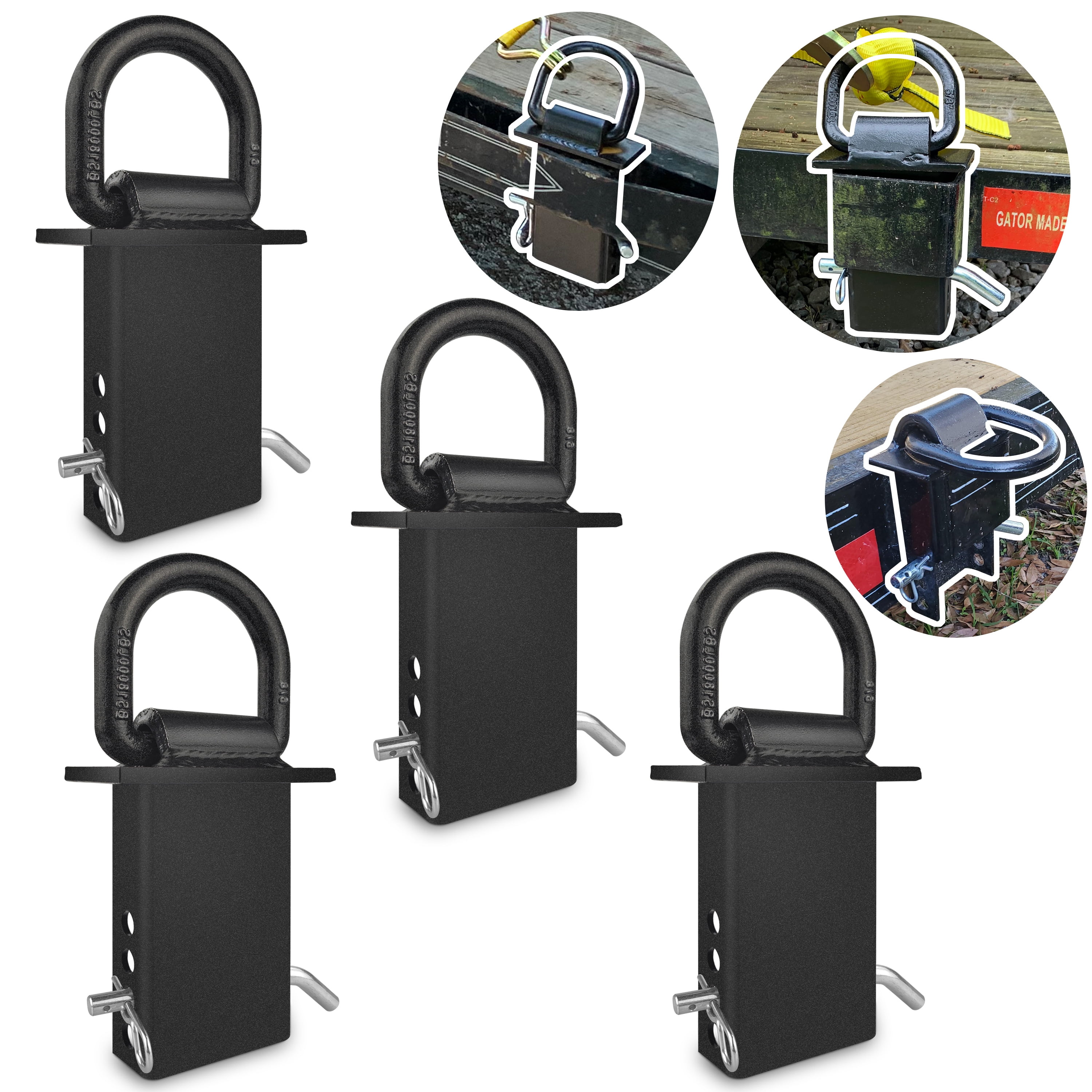 Heavy Duty Removable DRing Stake Pocket Tie Down for Utility Trailers