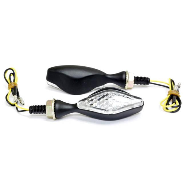 4pcs Motorcycle LED Turn Signals - 12V Amber Blinkers With 10mm Mount