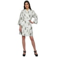 thumbnail image 1 of Moomaya Short Robe For Women Plus Size Printed Cotton Robe Lightweight Nightwear, 1 of 6