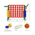 thumbnail image 2 of 4-to-score Giant Game Set, 2.5Ft Indoor Outdoor Game with Basketball Hoop, Ring Game, 42 Jumbo Rings, Quick-Release Slider, Perfect for Adults, Kids, Birth, Party, Holiday, Green, 2 of 5