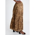 thumbnail image 3 of Jessica London Women's Plus Size Elastic Waist Cotton Flowing Maxi Crinkled Skirt, 3 of 3
