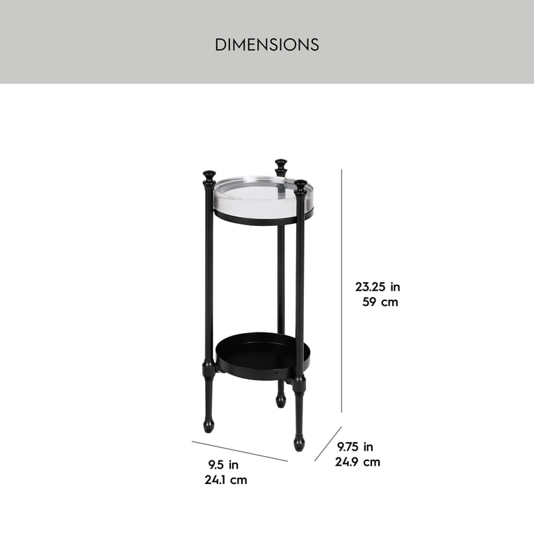 Better Homes & Gardens Ambrose Drink Table, Black Iron photo 3