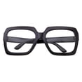 thumbnail image 2 of grinderPUNCH XL Thick Square Oversized Costume and Fashion Clear Lens Glasses - Men and Women, 2 of 6