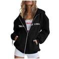 thumbnail image 4 of Jesus Loves You Christian Hoodies for Women Religious Faith Oversized Zip up Sweatshirt Bible Verse Inspirational Pullover Fall Y2K Tops Black XL, 4 of 7
