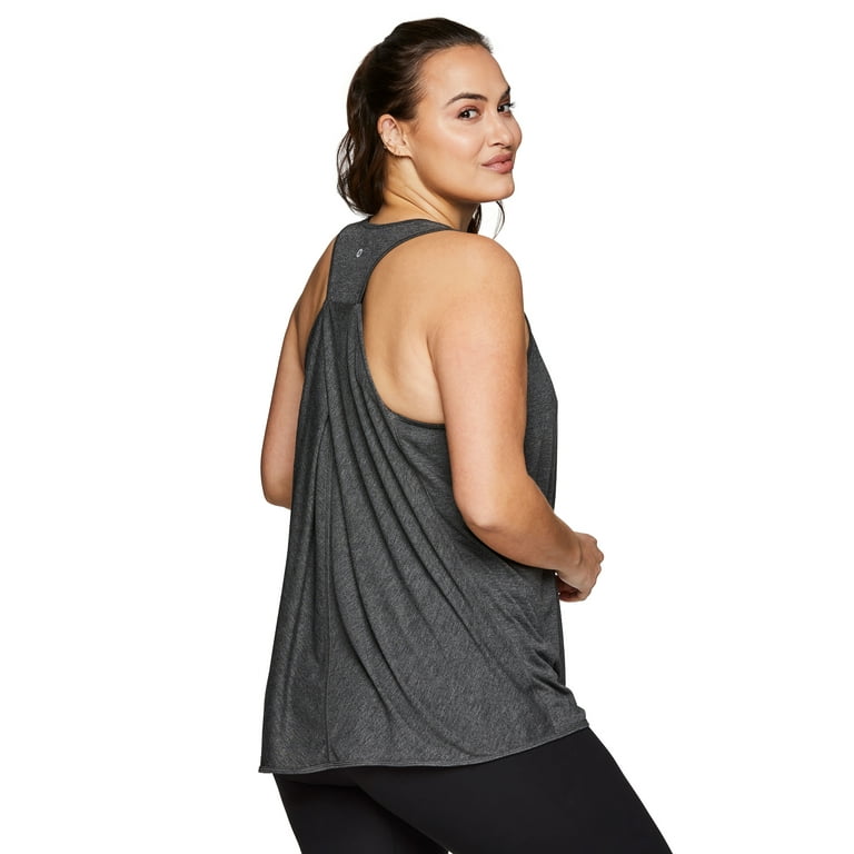 RBX Active Plus Size Women's Twist Back Soft Relaxed Tank Top Tunic