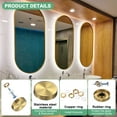 thumbnail image 2 of Uxcell 12-Pack Tapas de Tornillo para Espejo, 1" Diámetro Tapas Decorativas de Tornillo de Acero Inoxidable 304 y Clavos Acabado Cepillado [Tono Dorado], 2 of 7