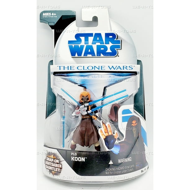 Star Wars The Clone Wars Plo Koon Lightsaber Gauntlet Figure #14