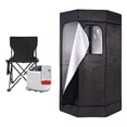 thumbnail image 3 of Sauna portátil para el hogar, kit de sauna personal, ventana transparente con cremallera, tienda de sauna con generador de de 3 l para yoga,, 3 of 8