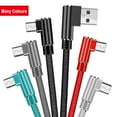 thumbnail image 6 of OLAF 1/2/3m L Shaped Connector Micro USB Charging Cable Nylon Braided Micro USB Cable fast Charging Cord Charger Wire Line white micro-usb 1m, 6 of 6