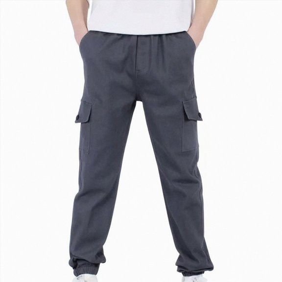 CAICJ98 Cargo Pants for Boys Elastic Waist Pull On Trousers Kids Casual Baggy Hiking Joggers Sweatpants Teen Boy Clothes,Size 12-13 Years