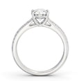 thumbnail image 3 of Spot Jewel 14K White Gold Plated 1.7 Ct Round Cut Lab Created Diamond Ring - Vintage Split Shank Solitaire with Accent - Engagement Jewelry for Her - Ideal Anniversary Gift, 3 of 4