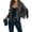 Dark Grey, variant on Women's White Suede Fringe Jacket Long Sleeve Slim Faux Leather Boyfriend Cropped Top with Tassles