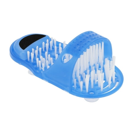 

Mgaxyff Shower Foot Massager Shower Foot Scrubber Shoe Plastic Exfoliating Foot Massager Cleaner with Suction Cup Blue Bathing Accessory