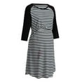 thumbnail image 5 of asdoklhq Maternity Clothes for Women,3/4 Sleeve Striped Nursing Breastfeeding Sleepwear Dress, 5 of 9