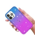 thumbnail image 4 of iPhone 13 Pro Case With Built-in Screen Protector, Rosebono Hybrid Glitter Sparkle Transparent Colorful Gradient TPU Cover Case For iPhone 13 Pro (Blue/Purple), 4 of 5