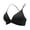 Black, variant on Women's Seamless Front Closure Back Strappy Push Up Bra Khaki L