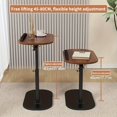 thumbnail image 3 of 1 Computer Workstation Adjustable Height Side Table - Stylish Metal Frame with Wooden Top, Suitable for Living Room, Bedside, Corner Coffee Table, Movable Modern Design, for Reception Room Use, 3 of 6
