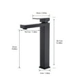 thumbnail image 7 of Matte Black Bathroom Faucet Single Handle Tall Vessel Sink Faucet Vanity Bathroom Faucet Basin Mixer Tap,Black Brass Bath Faucets Bathroom Sink Faucets, 7 of 7