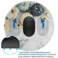 thumbnail image 4 of Disketp Pumpkin And White Marble Small Mouse Pad 7.9x7.9 Inches,Washable Round Mousepad For Office Laptop Computer,Non-Slip Rubber Base Mouse Pads For Wireless Mouse, 4 of 9