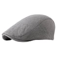 thumbnail image 2 of 2020 Spring, Summer and Autumn New Hat Simple Light Board Peaked Cap Female British Retro Casual Beret Men's Youth Fashion, 2 of 6