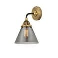 thumbnail image 4 of Innovations Lighting  Nouveau 2 Cone - 1 Light 8" Sconce Black Antique Brass/Plated Smoke, 4 of 5