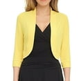 thumbnail image 2 of Meichang 3/4 Sleeve Bolero Shrug for Women Open Front Cropped Cardigan Lightweight Short Blazers for Dresses, 2 of 5