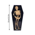 thumbnail image 3 of Halloween Dancing Coffin Skeleton with LED Lights Animated Prop Voice Activated Decorations with Spooky Music and Glowing Effects Scary Jumping Skeleton for Haunted House Yard Cemetery Party Decor, 3 of 6