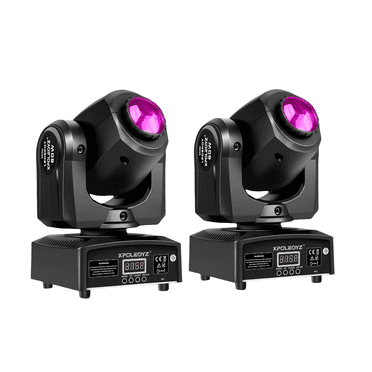 Stage Lights Moving Head Lights 8 Gobos 8 Colors 11 Channels 60W Spotlights DMX 512 with Sound Activated for Wedding DJ Party Stage Lighting 2PCS