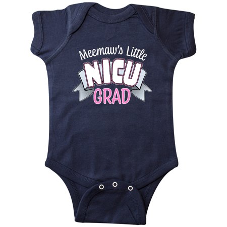 

Inktastic Meemaw s Little Nicu Grad in Pink with Banner Gift Baby Boy or Baby Girl Bodysuit