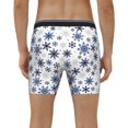 thumbnail image 4 of Salouo blue Snowflake Prints Pattern Men's Boxer Briefs, Soft & Breathable Underwear Elastic Waistband Briefs for Men,1-Pack, 4 of 7