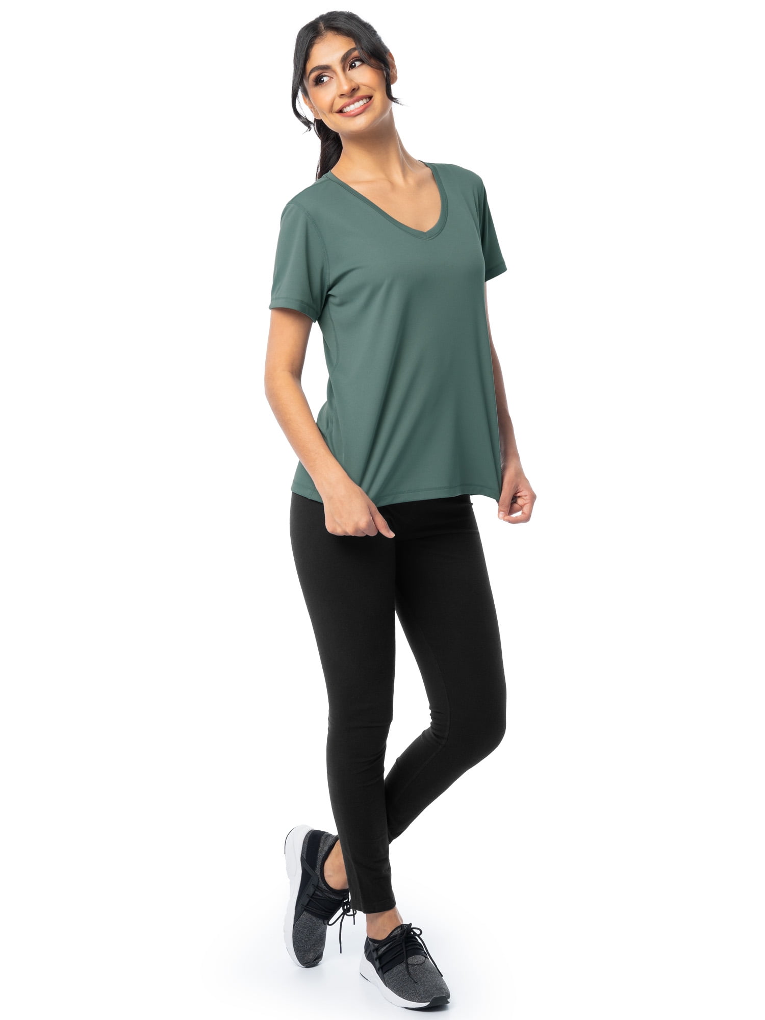 Athletic Works Women's and Women's Plus Core Active V-Neck T-Shirt, Sizes XS-4X