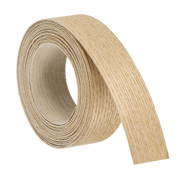 1 Inch x 10ft Wood Veneer Edge Banding, Pre-Glued Flexible Ash Edging Strips, Iron on with Hot Melt Adhesive Wood Tape for Cabinet Repair and Furniture Restoration
