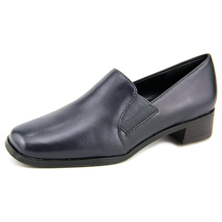 Trotters Ash Women N/S Square Toe Leather Blue Loafer
