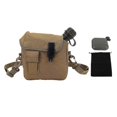 thumbnail image 1 of 1.5L Outdoor Water Bottle Large Capacity Portable Flat Camping Water Bottle with Waist Bag for Outdoor Sports Hiking Khaki, 1 of 4