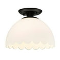 thumbnail image 2 of Golden Lighting Dorinda 1-light Semi-Flush Mount in Matte Black, 2 of 7