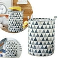 thumbnail image 1 of Patterned Linen Laundry Hamper Without Lid Large Open Top Stylish And Breathable Fabric For Bedroom Or Bathroom Easy And Durable Design Thin Hamper with Wheels Door Hampers for Laundry Kids Slim, 1 of 3