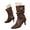 Brown, variant on Kitten Heels for Women Pointy Toe Slouchy Fall Boots Fashion Leather Dressy Ankle Boots