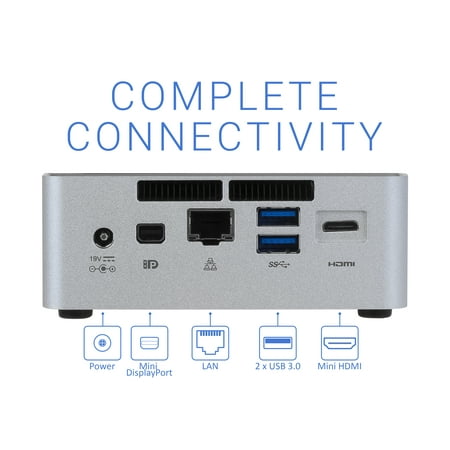 Intel NUC5i5RYH Mini PC, Intel Core i5-5250U Upto 2.7GHz, 16GB RAM, 2TB