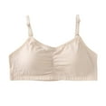 thumbnail image 2 of DuoJiaJ Big Girls Student Training Bras Wireless Light Padded Sports Cropped Cami Bras For Teens Underwear Adjustable Bra Vest Teenager Underclothes Plus Size Bras Beige, 2 of 3