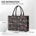 thumbnail image 3 of Large Capacity Tote Bag,Pink Breast Cancer Awareness Pattern Handbag Fashion Luxury Tote Bag,15.7"x13"x 5.1" Inches,Laptop Compatible, 3 of 6