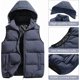 thumbnail image 2 of Chaleco acolchado de invierno para hombre con capucha extraíble para exteriores, 2 of 5