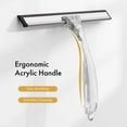 thumbnail image 3 of AmazerBath Shower Squeegee for Glass Doors, All-Purpose Squeegee with Suction Hook & Adhesive Hook, Clear Squeegee for Shower Glass, Windows, Mirrors, Tiles and Car Windows - 10 inches, Clear, 3 of 8