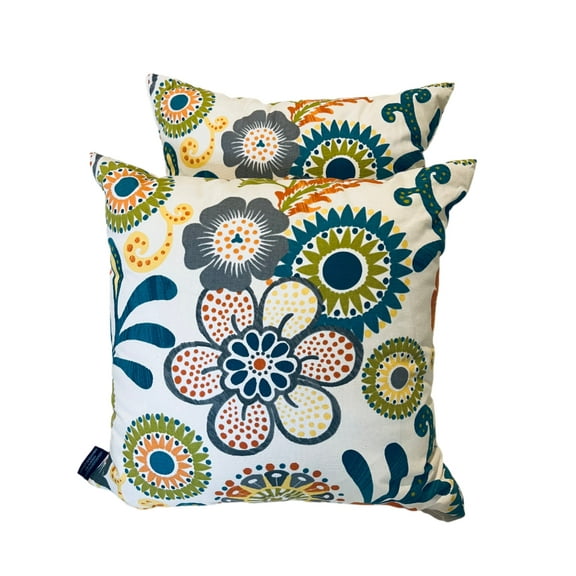 Vibrant  Flowers ,square throw pillow for couch 20"X20" Decorative ,no zipper 100% polyester insert