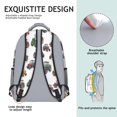 thumbnail image 5 of Tractor and Tractors White Pattern Backpack for School, Cute School Bag with Adjustable Shoulder Straps and Padded Back, 15.3"x11"x6.7", 5 of 5