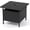 Black, variant on NeoNiches Outdoor Wicker Table, Rattan Coffee Table with Umbrella Insert Hole, HDPE Tabletop & Sturdy Metal Frame, Patio Umbrella Side Table Stand for Backyard, Garden, Poolside (Black)