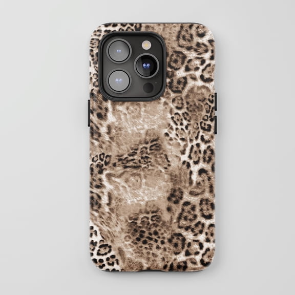 Leopard Print For iPhone Protective Phone Case Animal Print Brown