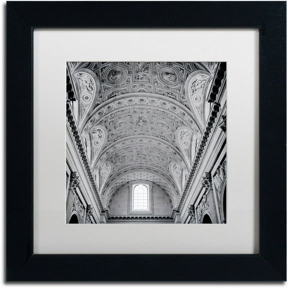 Trademark Fine Art "Paris II" Canvas Art by Alan Blaustein, White Matte, Black Frame