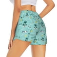 thumbnail image 3 of Sigee Hawaiian Style for Women's Athletic Shorts High Waisted Running Shorts Pocket Sporty Short Gym Elastic Workout ShortsX-Large, 3 of 9