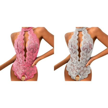 (2-Pack) Kcodviy Women Bodysuit Plus Size Daddy for Women Roleplay Women Plus Size for Women 3X s Red Plaid Lace Pin Up for Women Plus Size Li